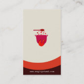 Heißer kochender siedender Topf-Koch Visitenkarte (Rückseite)