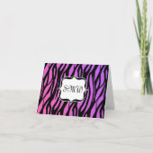 Heißer lila/rosa Zebra Stripes Monogramm (Vorderseite)