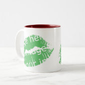 Heißer Lippeneffekt Zweifarbige Tasse (Vorderseite Links)