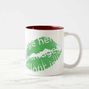 Heißer Lippeneffekt Zweifarbige Tasse