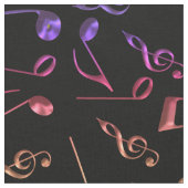 Heißer Musiknoten auf Schwarzem oder irgendeinem Stoff (Nahaufnahme)