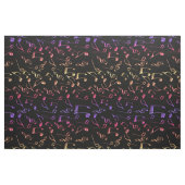 Heißer Musiknoten auf Schwarzem oder irgendeinem Stoff (Fat Quarter (45,7 x 55,9 cm))