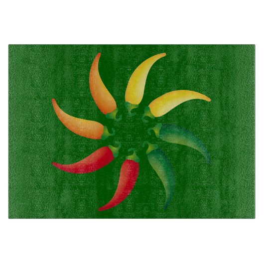 Heißer Pfeffer-Chili-Kreis-Mexikaner-Nahrung Schneidebrett (Vorderseite)