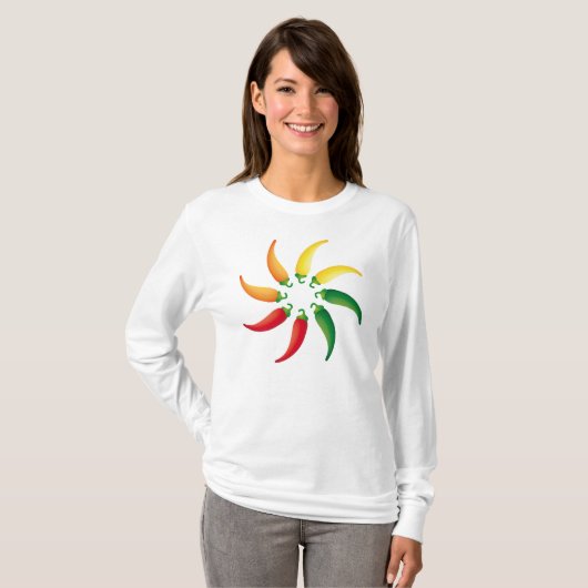 Heißer Pfeffer-Chili-SüdwestenTex Mex T-Shirt (Vorne ganz)