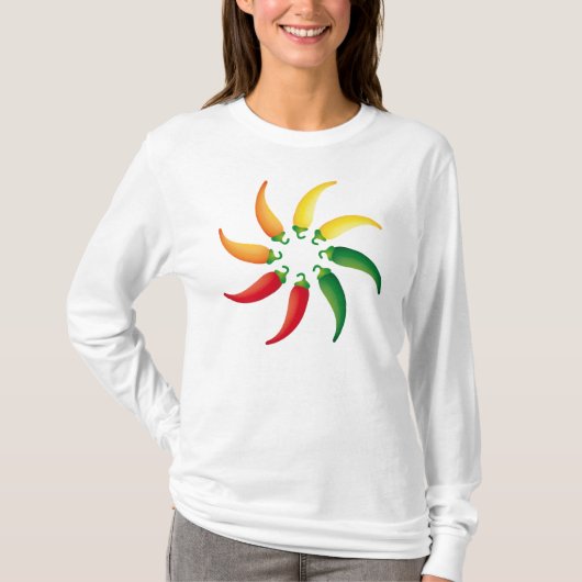 Heißer Pfeffer-Chili-SüdwestenTex Mex T-Shirt (Vorderseite)