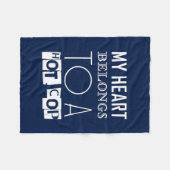 "HEISSER POLIZIST-" COOLES FLEECEDECKE (Vorderseite (Horizontal))