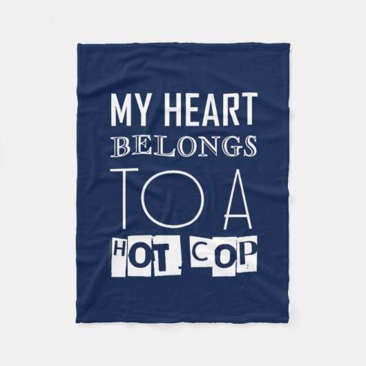 "HEISSER POLIZIST-" COOLES FLEECEDECKE (Vorderseite)