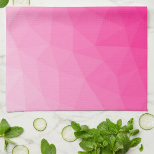 Heißer rosa Farbverlauf Geometrisches Maschenmuste Geschirrtuch