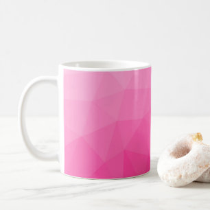 Heißer rosa Farbverlauf Geometrisches Maschenmuste Kaffeetasse
