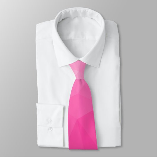 Heißer rosa Farbverlauf Geometrisches Maschenmuste Krawatte (Gebunden)