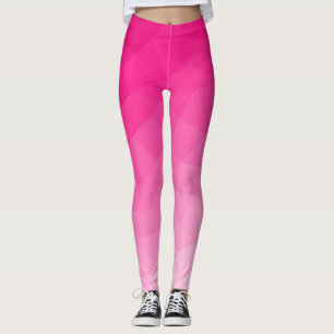 Heißer rosa Farbverlauf Geometrisches Maschenmuste Leggings
