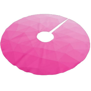 Heißer rosa Farbverlauf Geometrisches Maschenmuste Polyester Weihnachtsbaumdecke