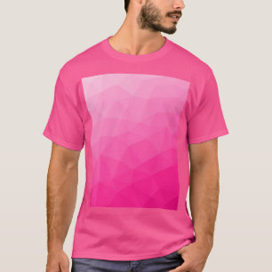 Heißer rosa Farbverlauf geometrisches Netz-Muster T-Shirt
