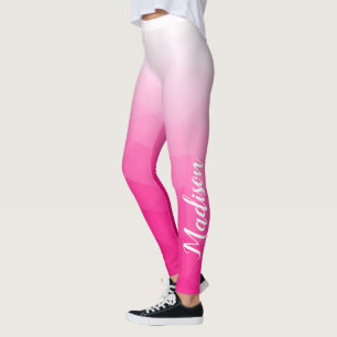 Heißer rosa Farbverlauf Geometrisches Netz Werksna Leggings
