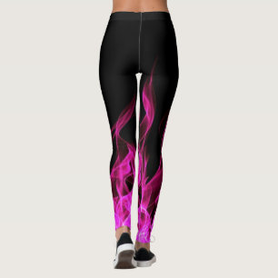 Heißer Rosa Feuer Flamme Rauch  Leggings