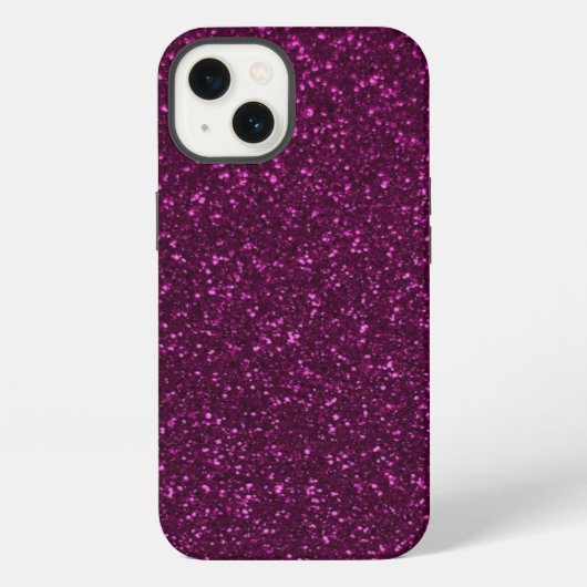 Heißer Rosa Glitter-Effekt iPhone Hülle (Rückseite)