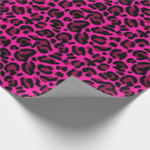 Heißer Rosa Leopardenprint  Geschenkpapier (Ecke)