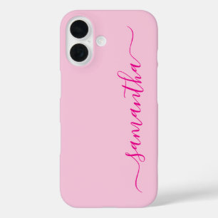 Heißer Rosa Mädchen-Signatur iPhone 16 Hülle