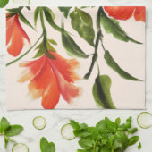 Heißer roter Hibiskus Küchentuch (Gefaltet)