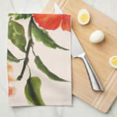 Heißer roter Hibiskus Küchentuch (Viertel Falte)