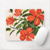 Heißer roter Hibiskus Mousepad (Mit Mouse)