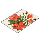 Heißer roter Hibiskus Notizblock (Linke Seite)