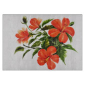 Heißer roter Hibiskus Schneidebrett (Vorderseite)