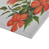 Heißer roter Hibiskus Schneidebrett (Ecke)