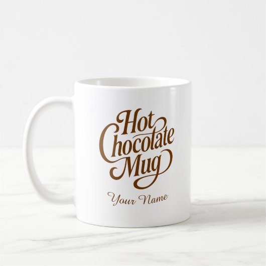 Heißer Schokolade benutzerdefinierter Name Kaffeetasse (Links)