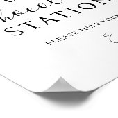 Heißer Schokoladen-Stations-Bar-Schild Poster (Ecke)