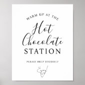Heißer Schokoladen-Stations-Bar-Schild Poster (Vorne)