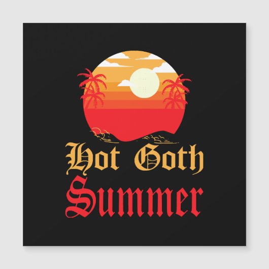 heißer Sommer Magnetkarte (Vorderseite)