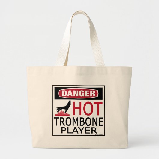 Heißer Trombone-Spieler Jumbo Stoffbeutel (Vorne)