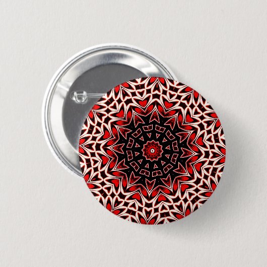 Heißes Blatt-Kaleidoskop Button (Vorne & Hinten)