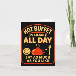 Heißes Buffet den ganzen Tag verfügbar. Essen Sie Karte