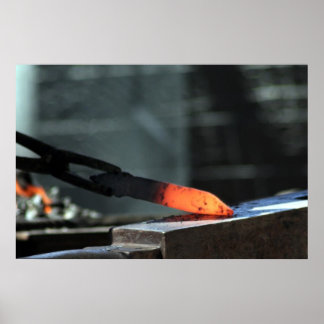 Heisses Eisen auf dem Bauch Poster