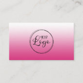 Heißes Fuchsia-Pink-Gradient-Logo Visitenkarte (Vorderseite)