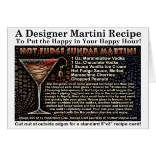 Heißes Fudge-Eiscremebecher-Martini-Rezept