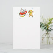 heißes Kakao + Lebkuchen Briefpapier (Stehend Vorderseite)