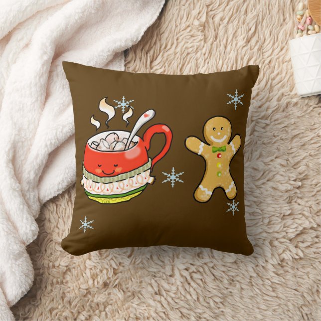 heißes Kakao + Lebkuchen Kissen (Decke)