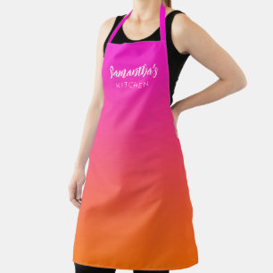 Heißes Magenta Rosa Helles Orange Ombre Personalis Schürze