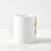 Heißes Material, das durch Tasse kommt (Vorderseite Links)