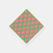 Heißes Rosa #2, Gelb, aquamariner Marokkaner Serviette (Ecke)