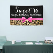 Heißes Rosa-Bogen-Leopard-Druck-Bonbon 16 Banner (Messeveranstaltung)