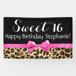 Heißes Rosa-Bogen-Leopard-Druck-Bonbon 16 Banner