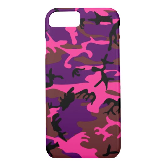 Heißes Rosa-Camouflage Case-Mate iPhone Hülle (Rückseite)
