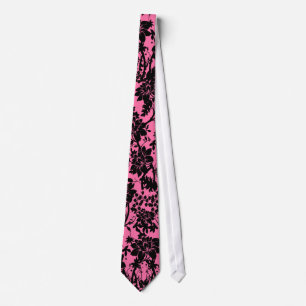 Heißes Rosa der Vintagen Art und schwarzes Krawatte