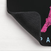 Heißes Rosa-Eiffel-Turm im Imitat-Glitter auf Mousepad (Ecke)