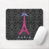 Heißes Rosa-Eiffel-Turm im Imitat-Glitter Mousepad (Mit Mouse)