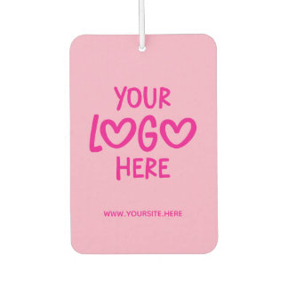 Heißes Rosa Geschäft-Logo-Website-Foto Autolufterfrischer